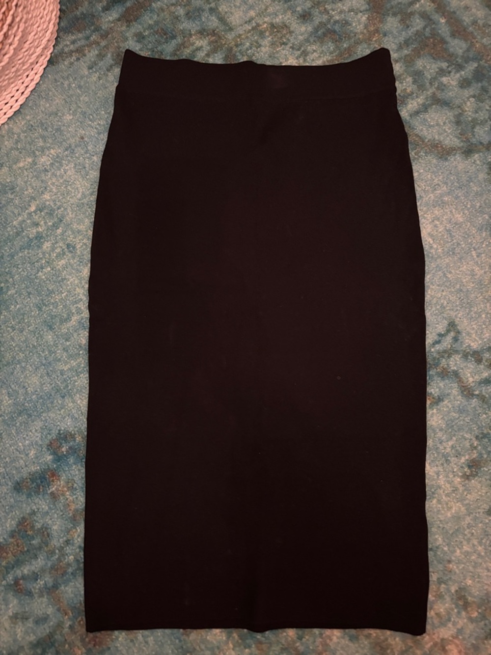 Leith Black Stretch Pencil Skirt